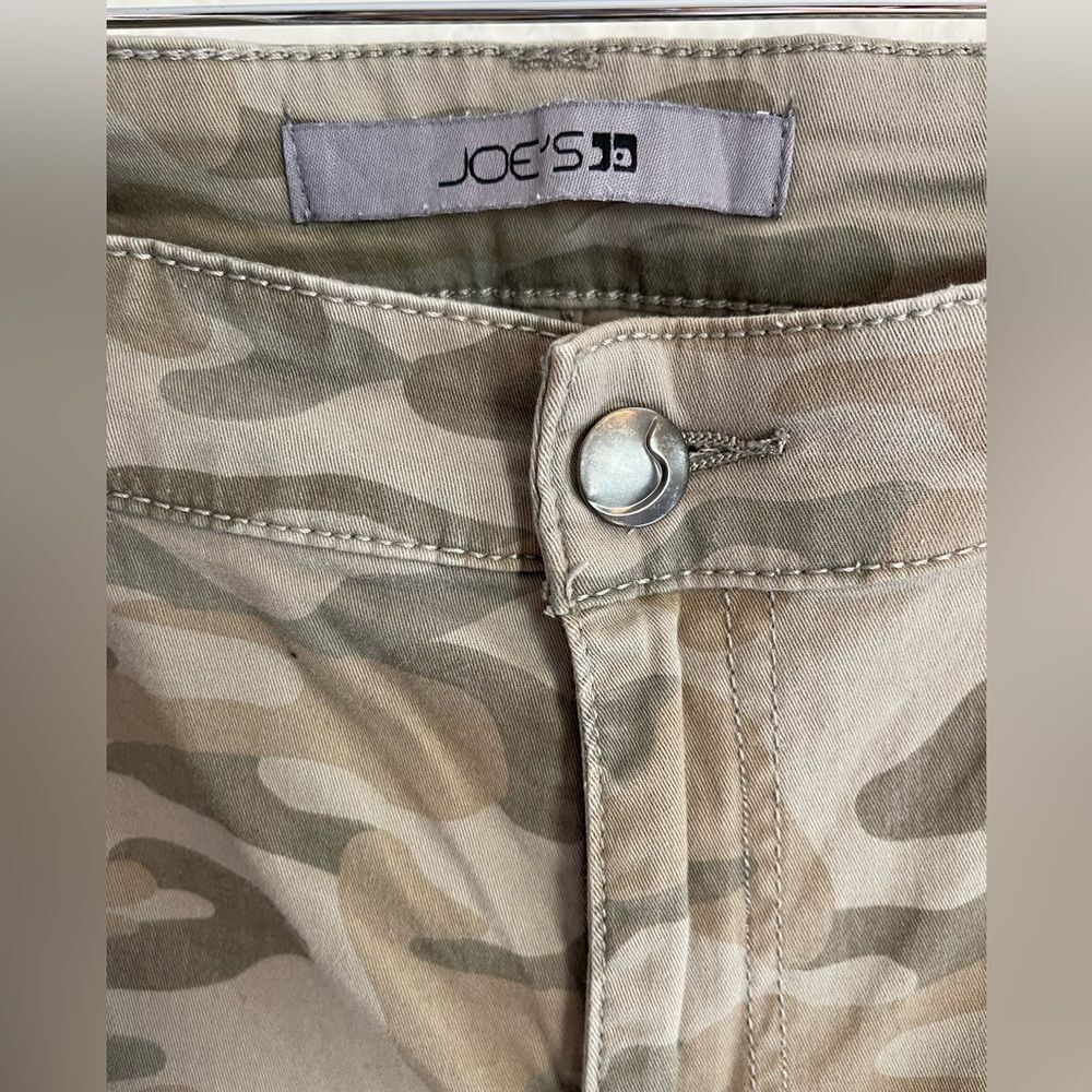 Joe's Jeans - Womens Mid Rise Utility cargo Skinny Jeans - Olive Camo 30 - Picture 7 of 8
